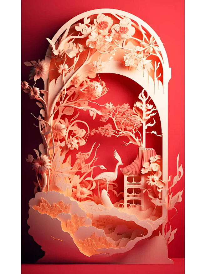 midjourney丨中国风剪纸 第二弹...