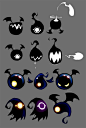 We needed a flying enemy, capable of throwing projectiles. Because he was one of the first enemy of the game, I began my researches while keeping in mind “Make it simple”. My first idea was a kind of flying Gelatyn, a small ball of nightmare’s matter… wit