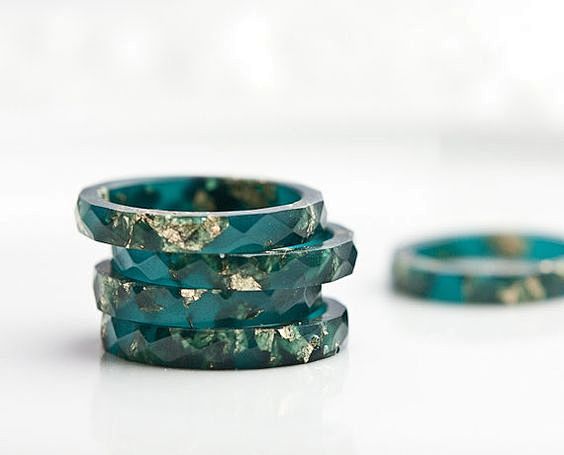 Teal Resin Stacking ...