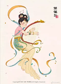 插画：其实“胖子”也很美！专画胖脸的她，把周迅、千寻画成圆脸古风美人，简直萌炸了 : 其实“胖子”也很美！专画胖脸的她，把周迅、千寻画成圆脸古风美人，简直萌炸了