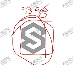 立体logo 【酷图网】纯白,透明,扁平风,插画,标志,源文件