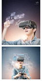 科技产品VR眼镜未来科技感虚拟现实游戏无人机海报PSD分层素材-淘宝网