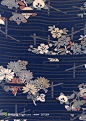 日式花卉纹理图案蓝底布纹分享即免费素材下载并参与传素材送现金活动
