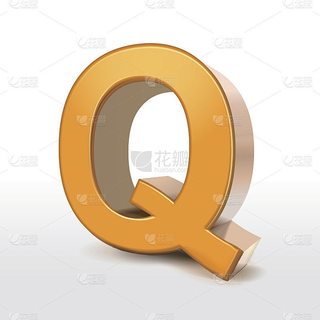 黄金3d字母Q