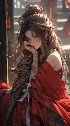 唯美古风女孩角色设定图 卡通人物插画设计素材 影视游戏概念绘画-淘宝网