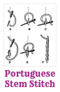 Portuguese stem stitch by lucia