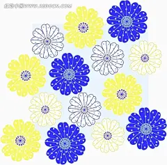 底纹|蓝色花朵|矢量素材|手绘|图案|简单背景背景素材|插画背景背景素材|晶莹闪亮背景背景素材|银行背景素材背景