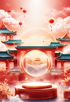 Fusheng↑XW采集到海报-红色背景
