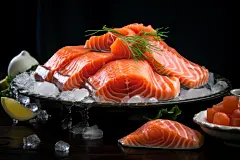 美味诱人的日料寿司食物三文鱼摄影图片