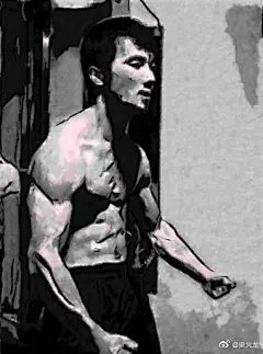 #梁火龙#　#武者#　#功夫#　#肌肉#　#帅哥#　#型男#　#男神#　#武术家#   #插画#