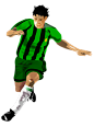 足球运动员（绿色/黑色）
