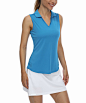 Amazon.com: LastFor1 Women's Sleeveless Polo Golf Shirts Quick Dry 50+ UV Protection V-Neck with Collar Lightweight Tennis Tank Tops Blush Pink S : Clothing, Shoes & Jewelry