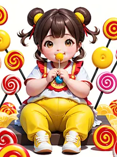 数字艺术创意儿童插画少女壁纸