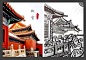 儿童线描装饰画灵感素材。转自微信公众号：创意少儿美术馆。