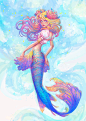 85-watercolor_mermaid
