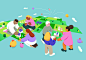 Character design  Sustainability tech schedule environment game app Editorial Illustration coding Technology