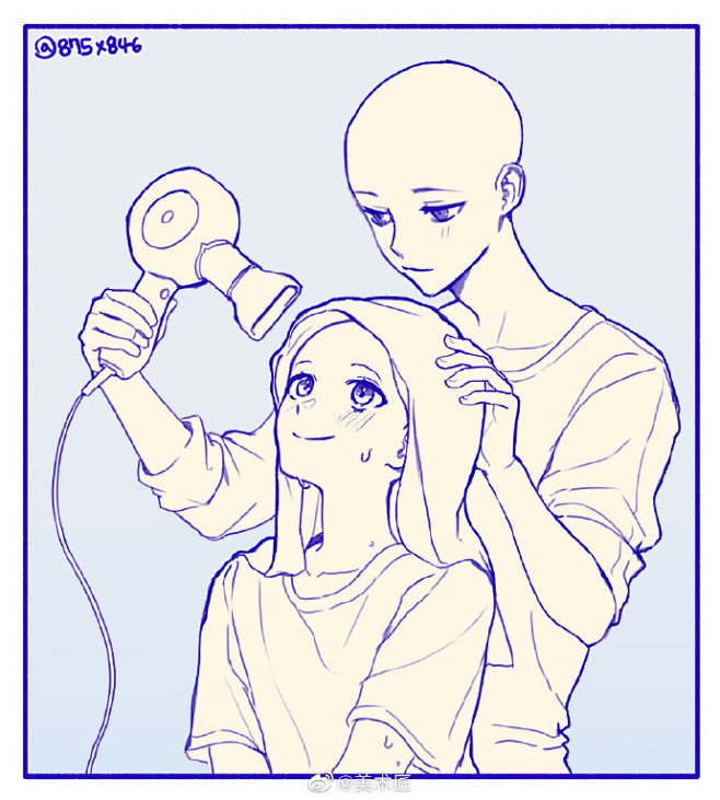 甜蜜的双人绘画素材
,
人物插画.漫画设...