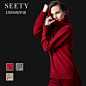 SEETY 2013秋冬新款 定制 堆领加厚套头女士纯羊绒衫 毛衣 PE23