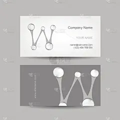 名片设计与字母W