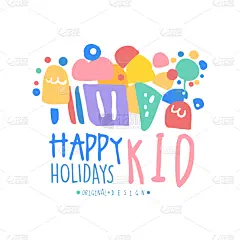 模板,品牌名称,儿童,快乐,旅游目的地,生日,创造力,文字,设计,问候