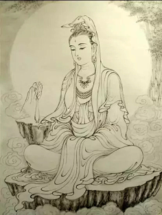 cn西游记人物  白描 赛太岁 金毛吼 坐骑 观音菩萨 西游记白描李云中