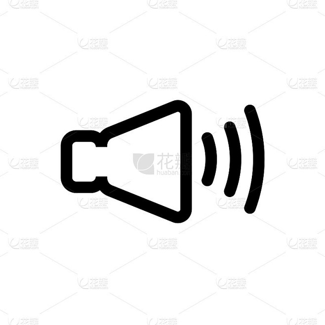 Volume high line icon. vector design.