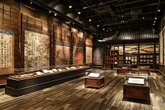 展览馆展厅视觉摄影图