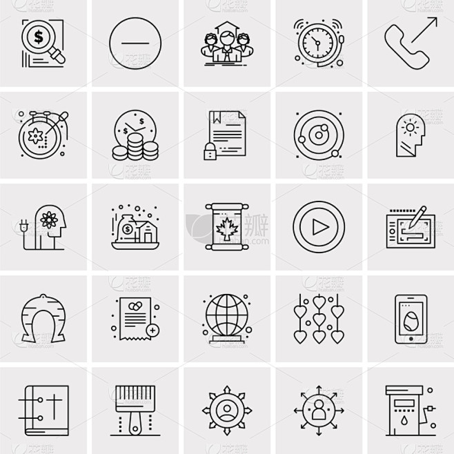set 25 universal business icons