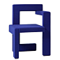 Steltman Chair - Blue Felt - by Gerrit Rietveld | MONOQI #bestofdesign