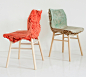 waste wood and bio-resin chair by marjan van aubel + jamie shaw