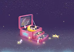 星星收纳盒_香梨__插画师作品_涂鸦王国gracg.com