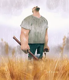 Tom Booth，最新插图讲述了一个木工的故事，这个木工似乎正在用树木和其他大块木头雕刻自己的爱人。尽管不了解整个故事，但他对这个人的悲伤是显而易见的，甚至令人心碎。由于插图仍在开发中，因此Booth对此保持沉默。尽管此时有关木工的详细信息很少，但Booth仍将其整体插图创作理念运用到了该系列中，这也融入了他的作品集的其他部分。