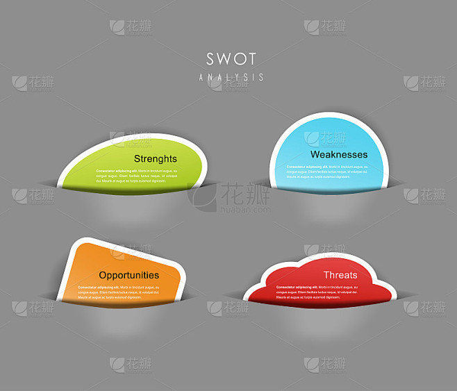 SWOT -(优势劣势机会威胁)模板。