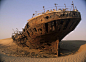 Shipwreck on Skeleton Coast, Namibia, Africa.