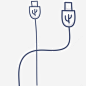 鼠标USB数据线插画矢量图 免费下载 页面网页 平面电商 创意素材