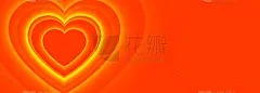 橙色,留白,动物心脏,事件,贺卡,浪漫,二月,节日,绘画插图
