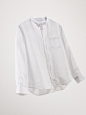 100%亚麻素色衬衫 - 男童装 -  Massimo Dutti : Massimo Dutti 2019 V男童装的100%亚麻素色衬衫 - 价格：290。自然优雅！