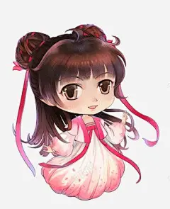女孩卡通女孩古风女孩萌高清素材 平面电商 创意素材 png素材