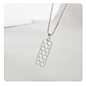 独立买手 几何图形吊坠牌 六边形 纯银项链女 个性设计 简约知性 原创 新款 2013