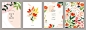 Floral art templates. For wedding invitation, birthday and Mothers Day cards, flyer, poster, banner, brochure, email header, post in social networks, advertising, events and page cover.