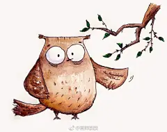 插画设计分享，一组水彩卡通小动物，表情呆萌憨态可掬 : 插画设计分享，一组水彩卡通小动物，表情呆萌憨态可掬