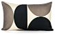 "A-Pex" Cream & Black Oblong Pillow modern pillows