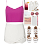 #summer #summer2015 #StreetStyle #sunset #fashionset #simpleset #sandals #white #Pink #drink #phone