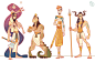 • More new characters from my portfolio. :) Digital... : More new characters from my portfolio. :)

 Digital high five if you can guess what Egyptian gods I was thinking of when I created each character ;P