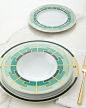 -6L8Z Vista Alegre  Emerald Dinner Plate Emerald Soup Plate Emerald Dessert Plate