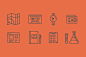 Line-cons : Icon set created for a client.