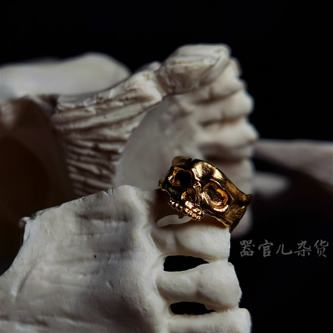 器官儿 24K纯金怪相卡环 跑环尸陀林骷...