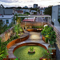 Design ideas for a contemporary roof formal full sun garden in Melbourne with decking.