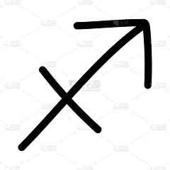 矢量手绘涂鸦素描人马座星相星座
