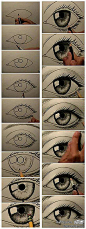  手绘 插画手绘 素描 铅笔画 素描 手绘 画眼睛教程